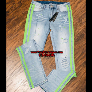 lime green amiri jeans