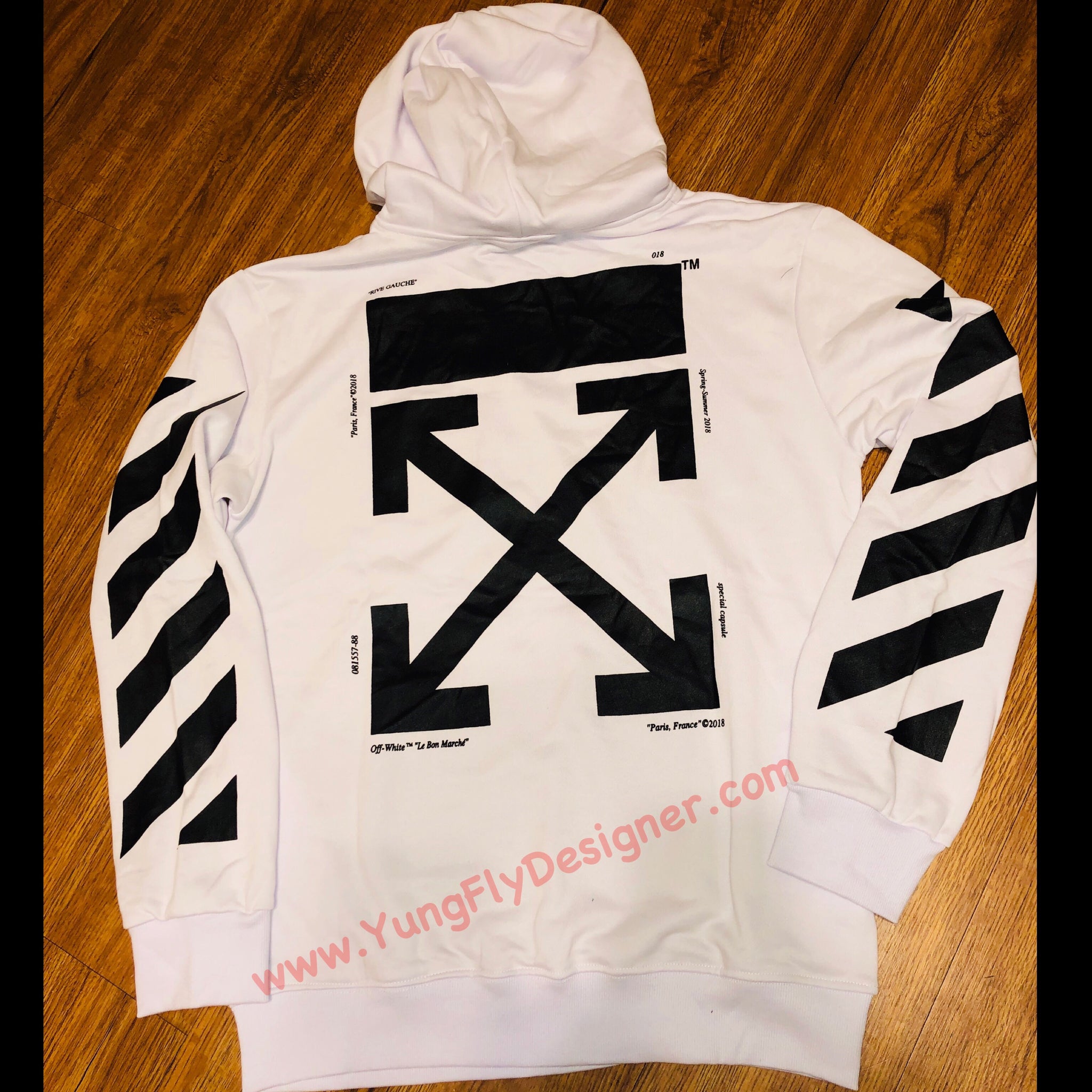 designer white hoodie