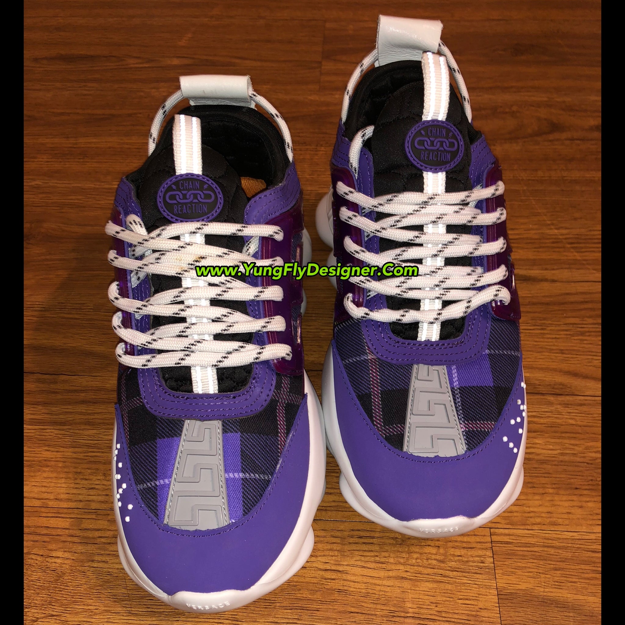 Purple Chain Reaction Versace Sneakers 