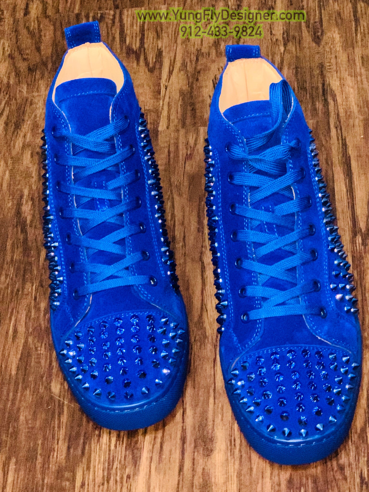 blue christian louboutin