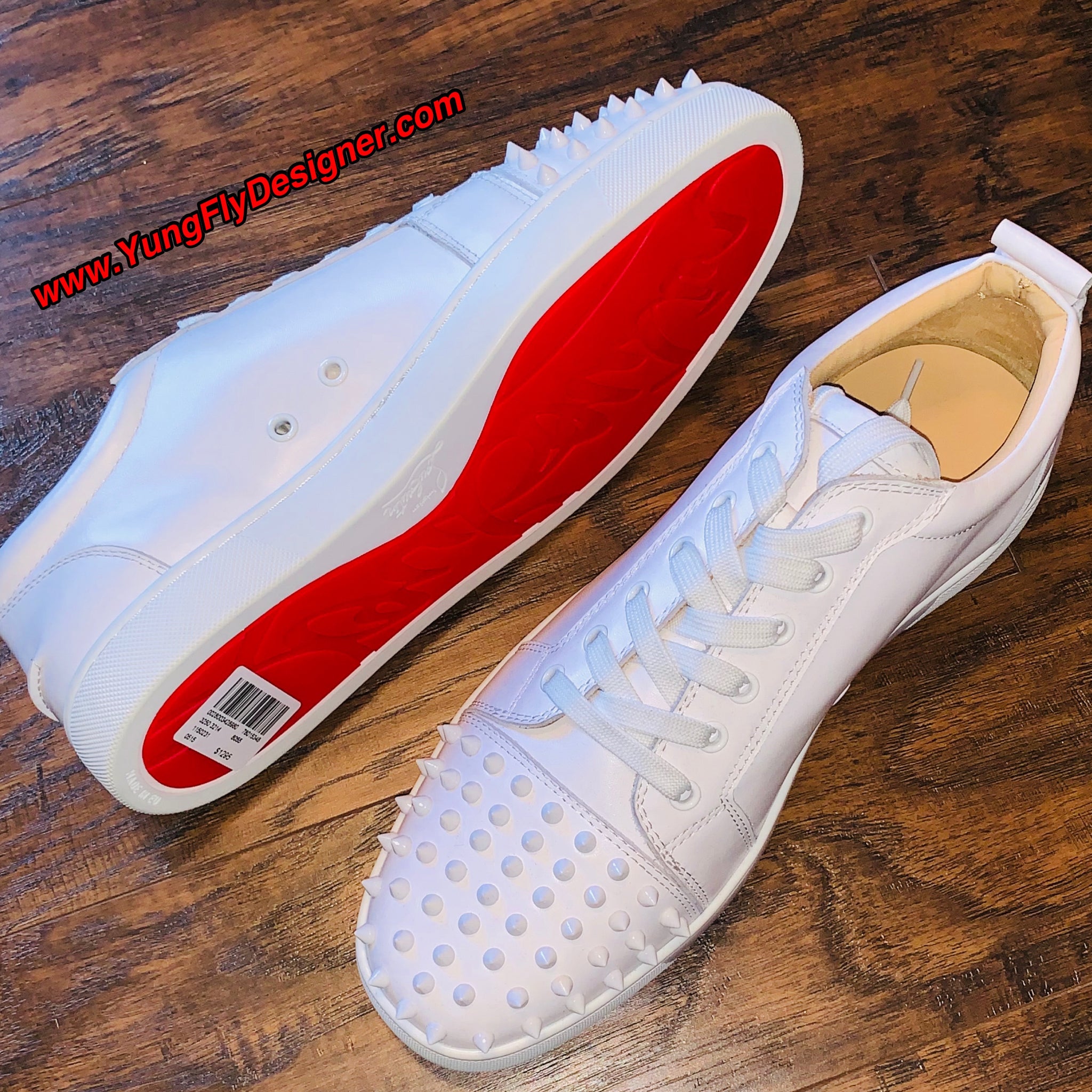 white low top christian louboutins