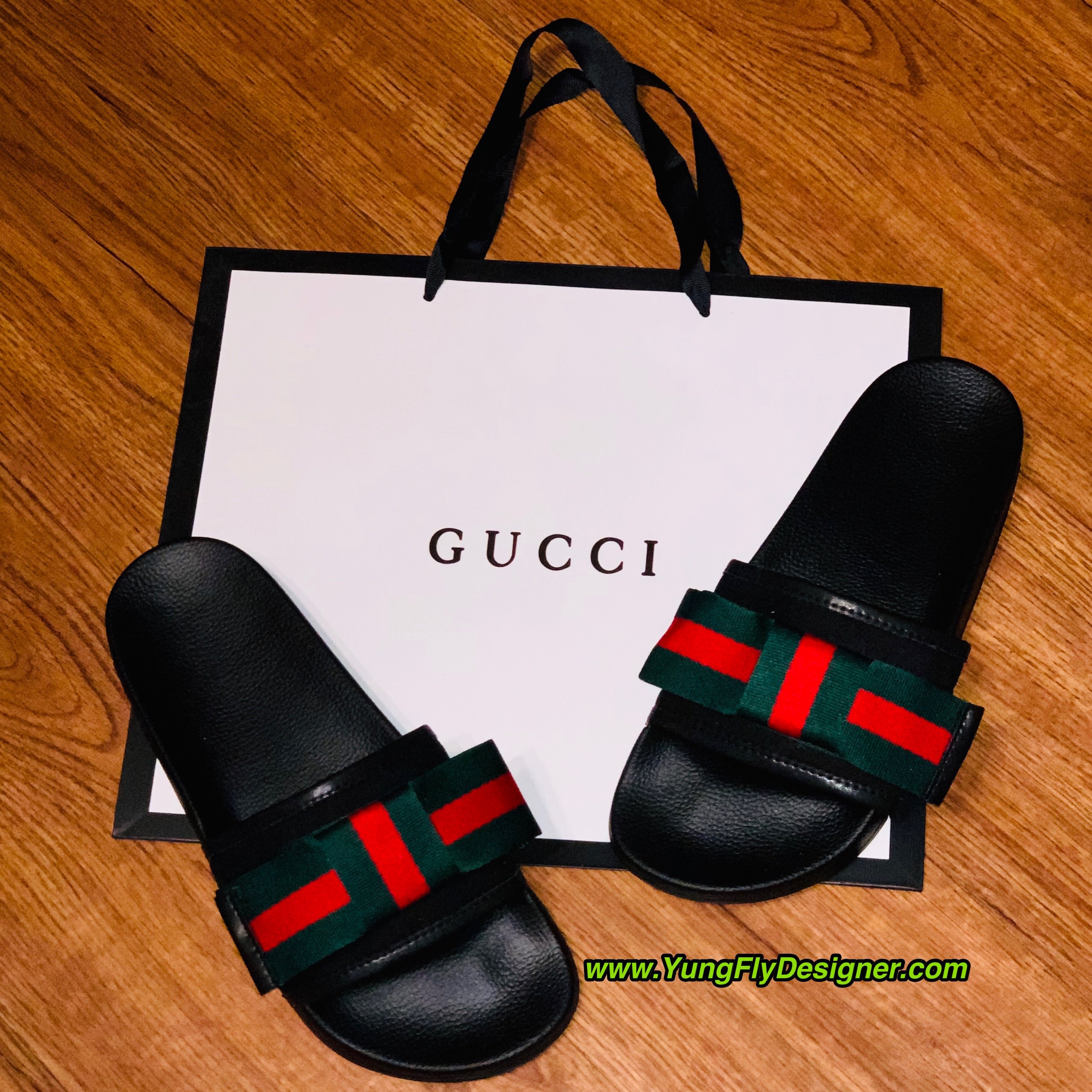 gucci slippers with bow