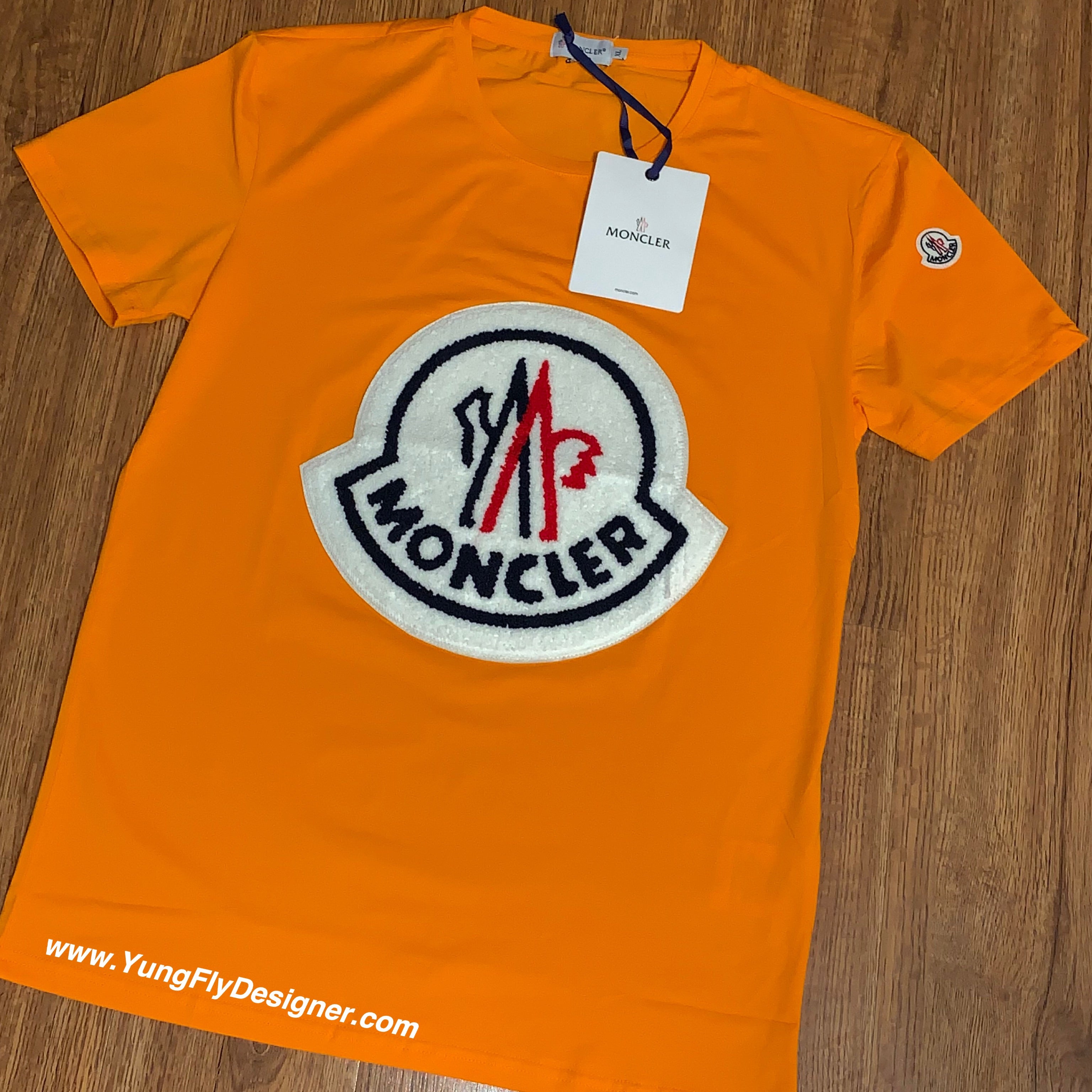 moncler orange t shirt