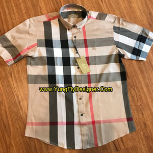 button up burberry