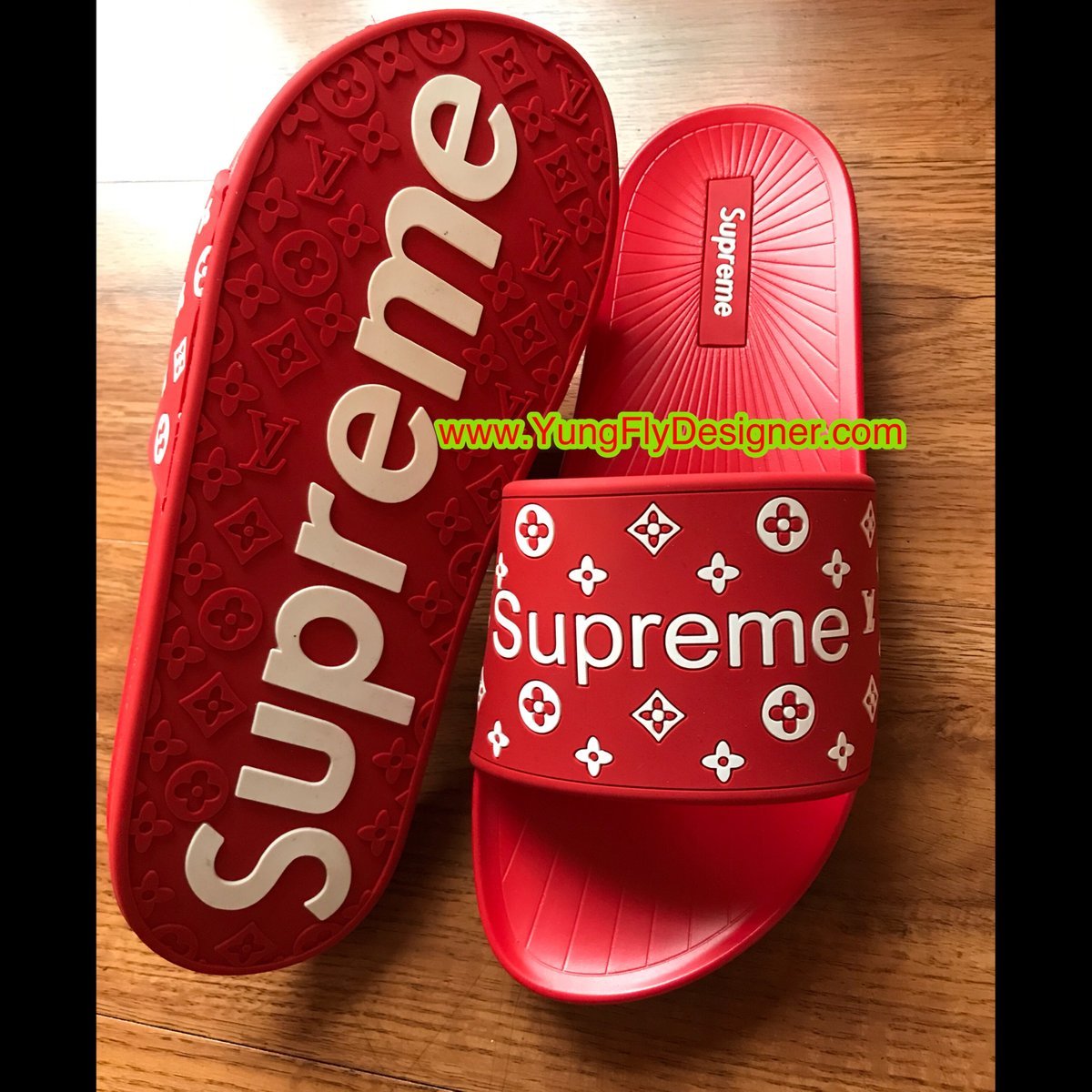 lv supreme flip flops