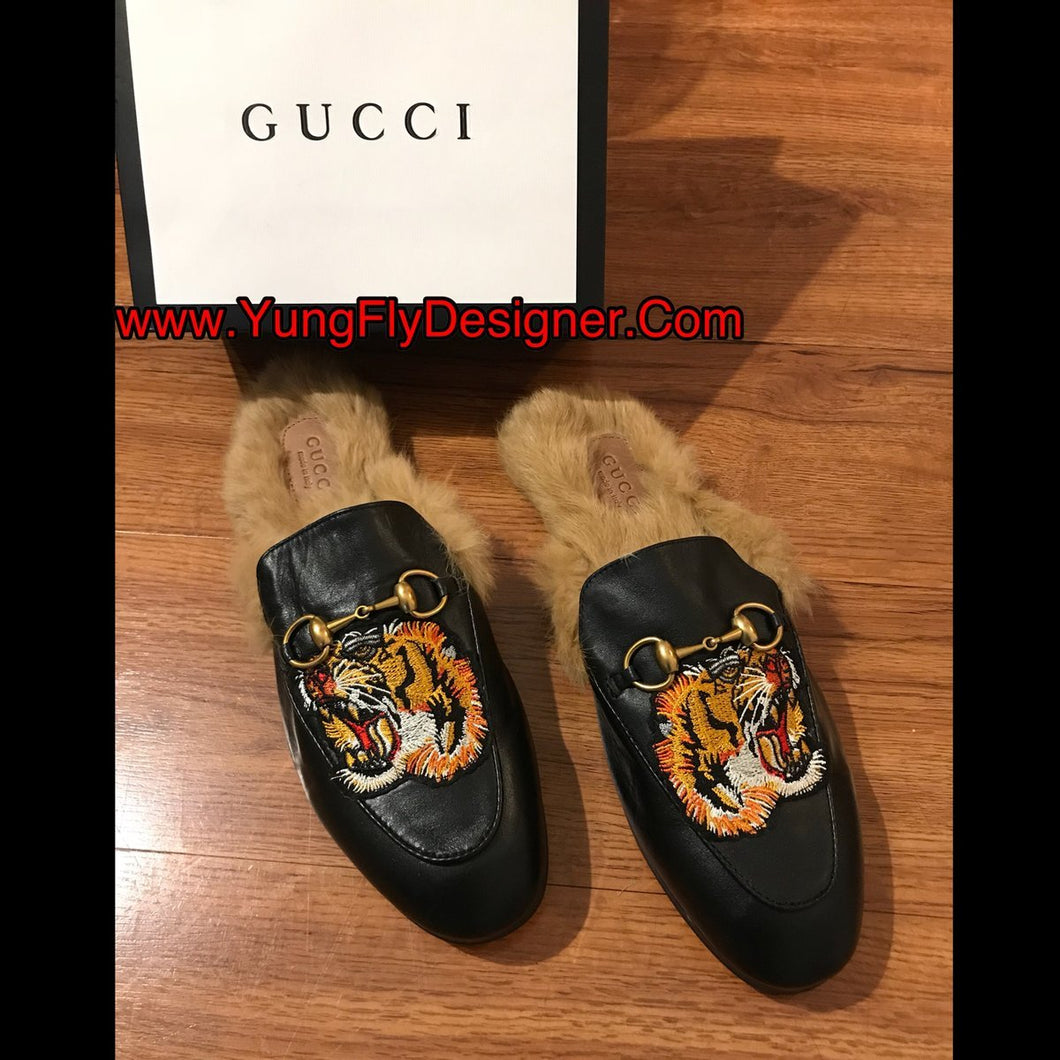 Princetown slippers with tiger- $235.00 