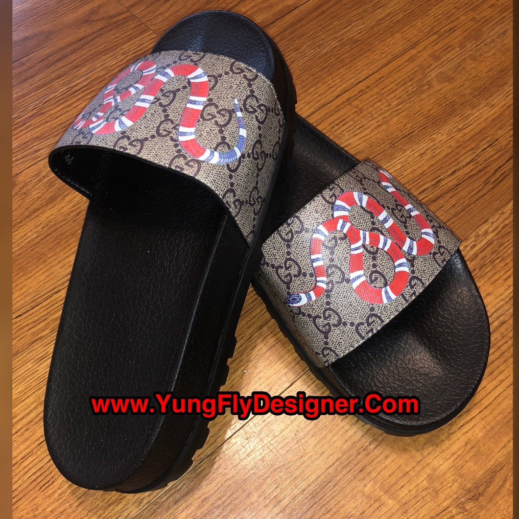 gucci snake flip flops