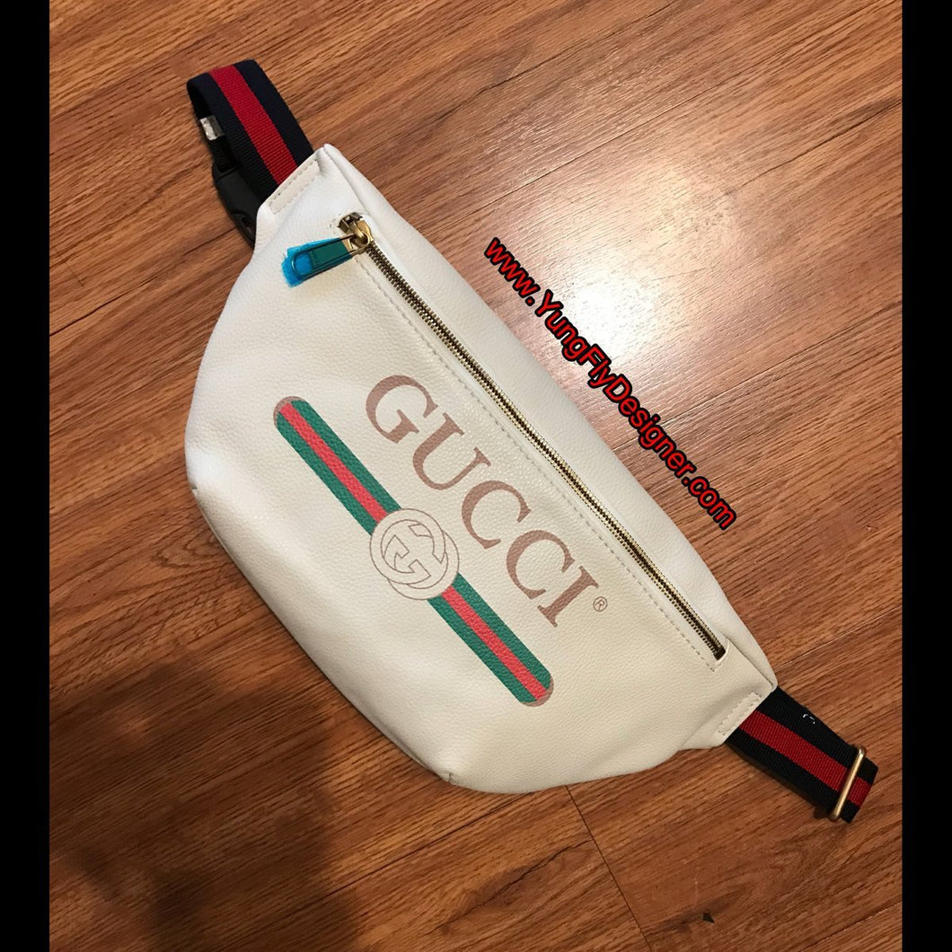 white gucci fanny pack