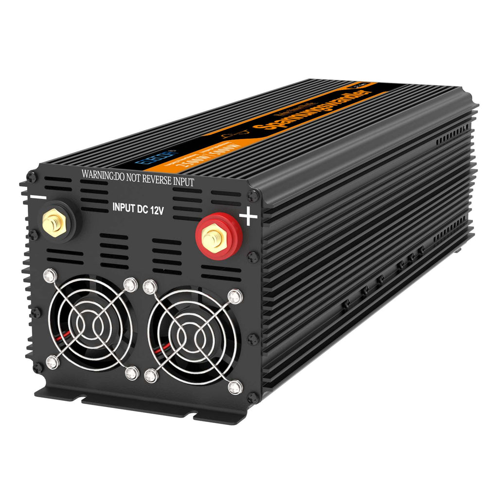 Bijwonen Harde wind tobben EDECOA 2500W DC 12V/24V AC 220V 230V pure sine wave power inverter