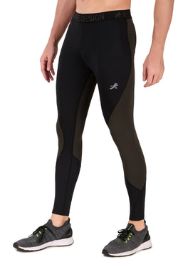 Nylon PB Series Compression Pant and Full Tights For Men Black L