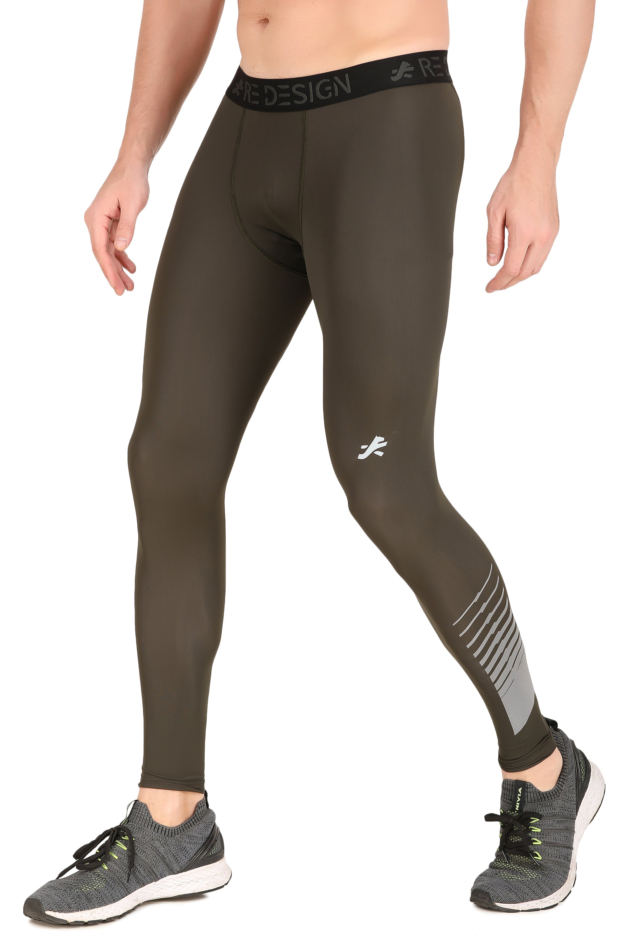 ReDesign Nylon Multi-Color Reflective Compression Pant (White