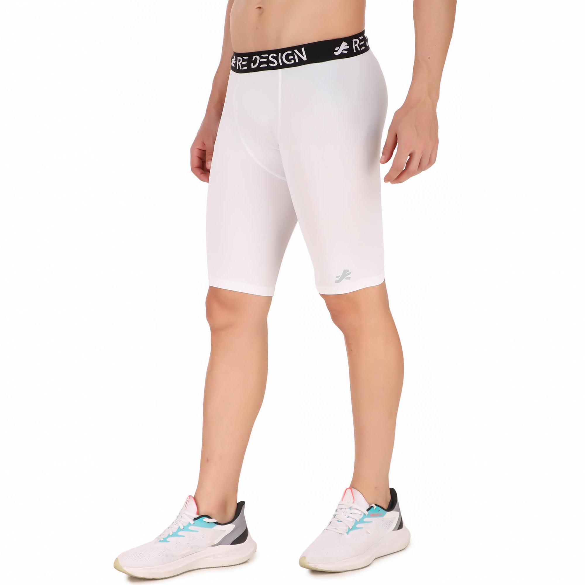 Nylon Compression Tshirt Full Sleeve Tights For Men (White)