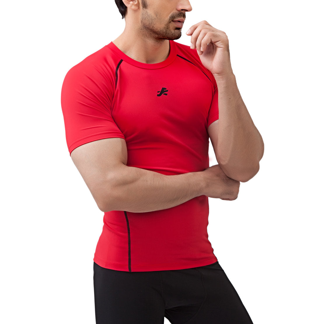 Red Compression Shirts For Men Mens Fashion Casual Sports Abstract