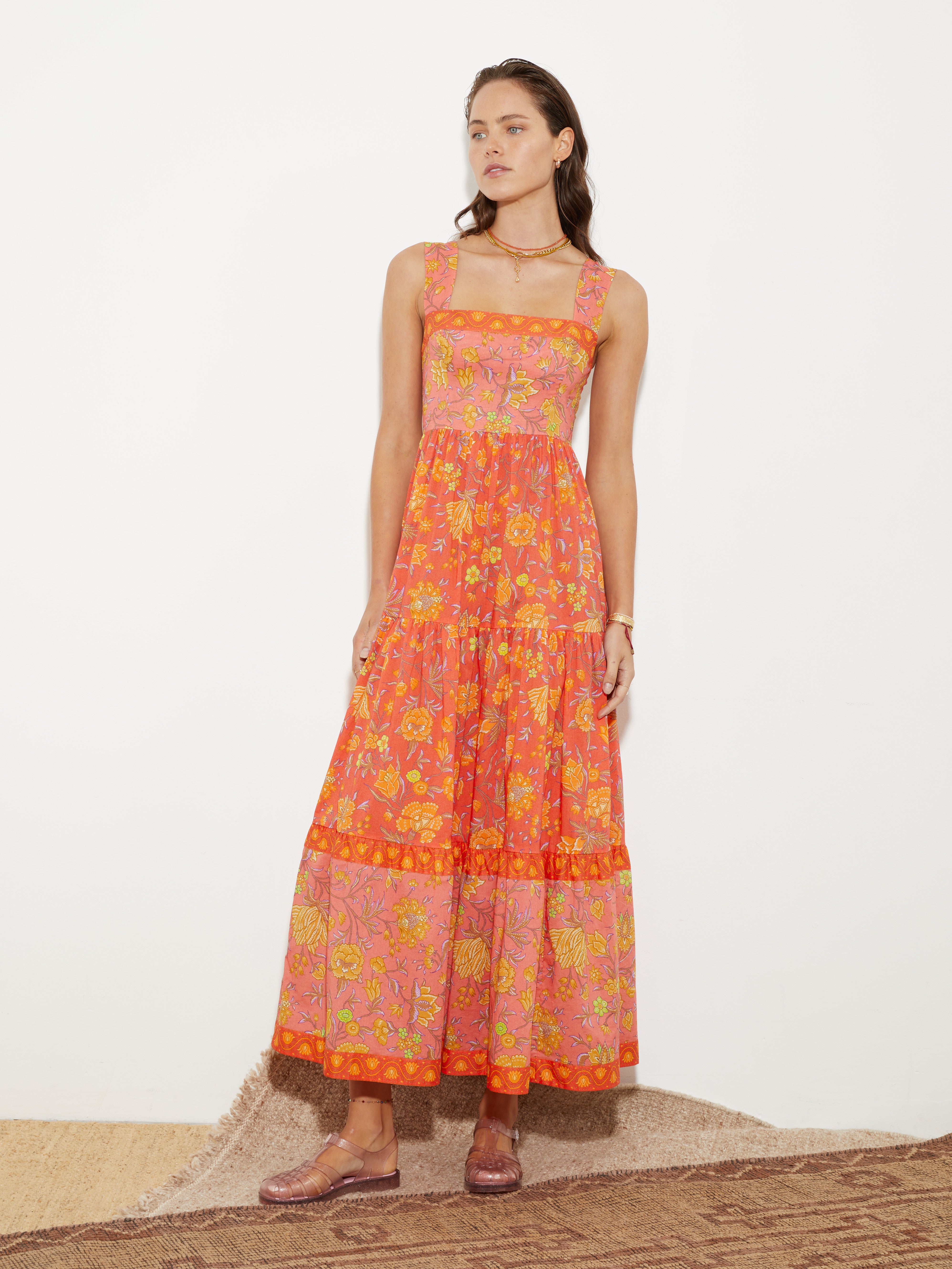 Alvita Tiered Bodice Maxi Dress