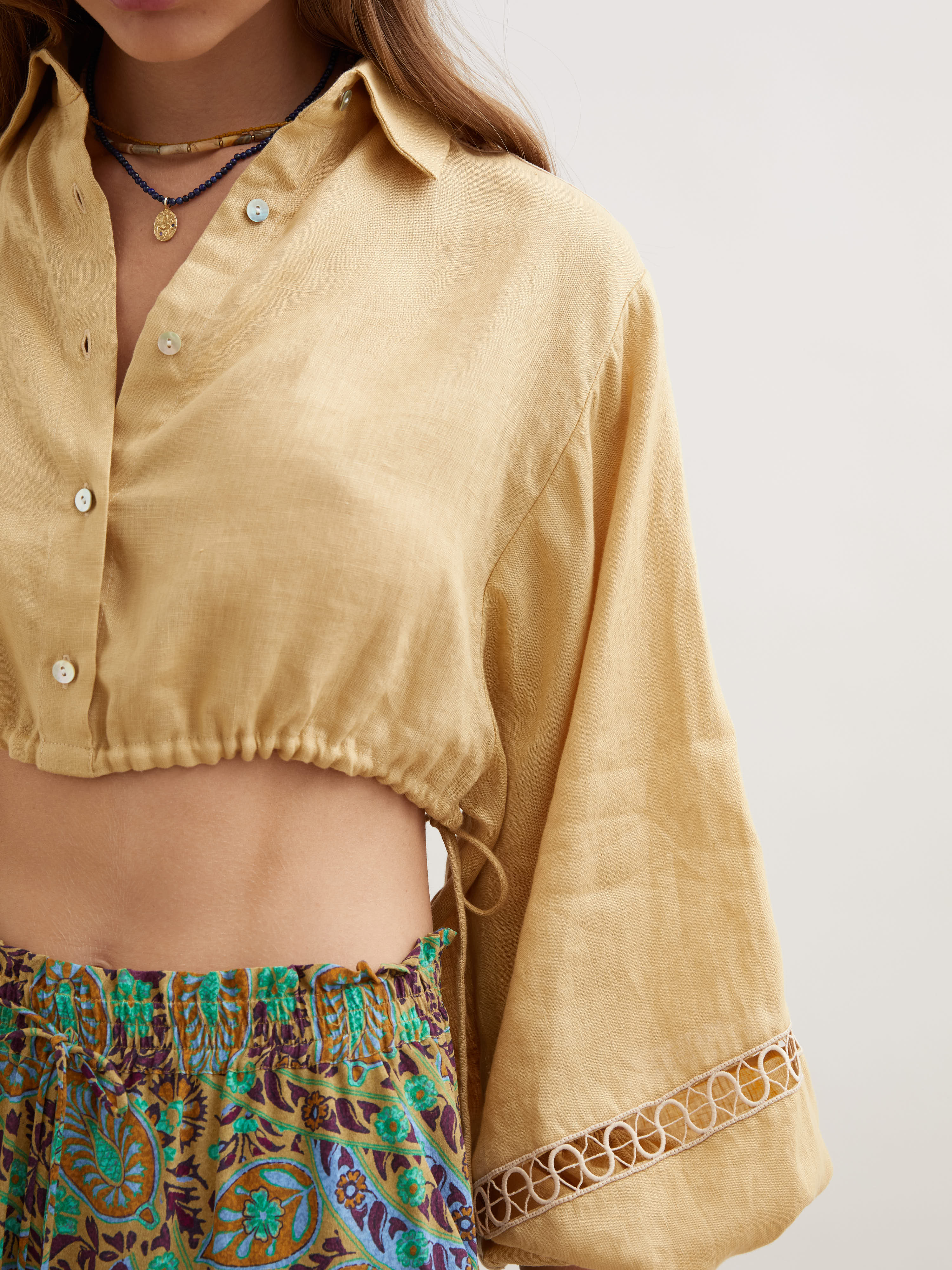 Collar Crop Blouse