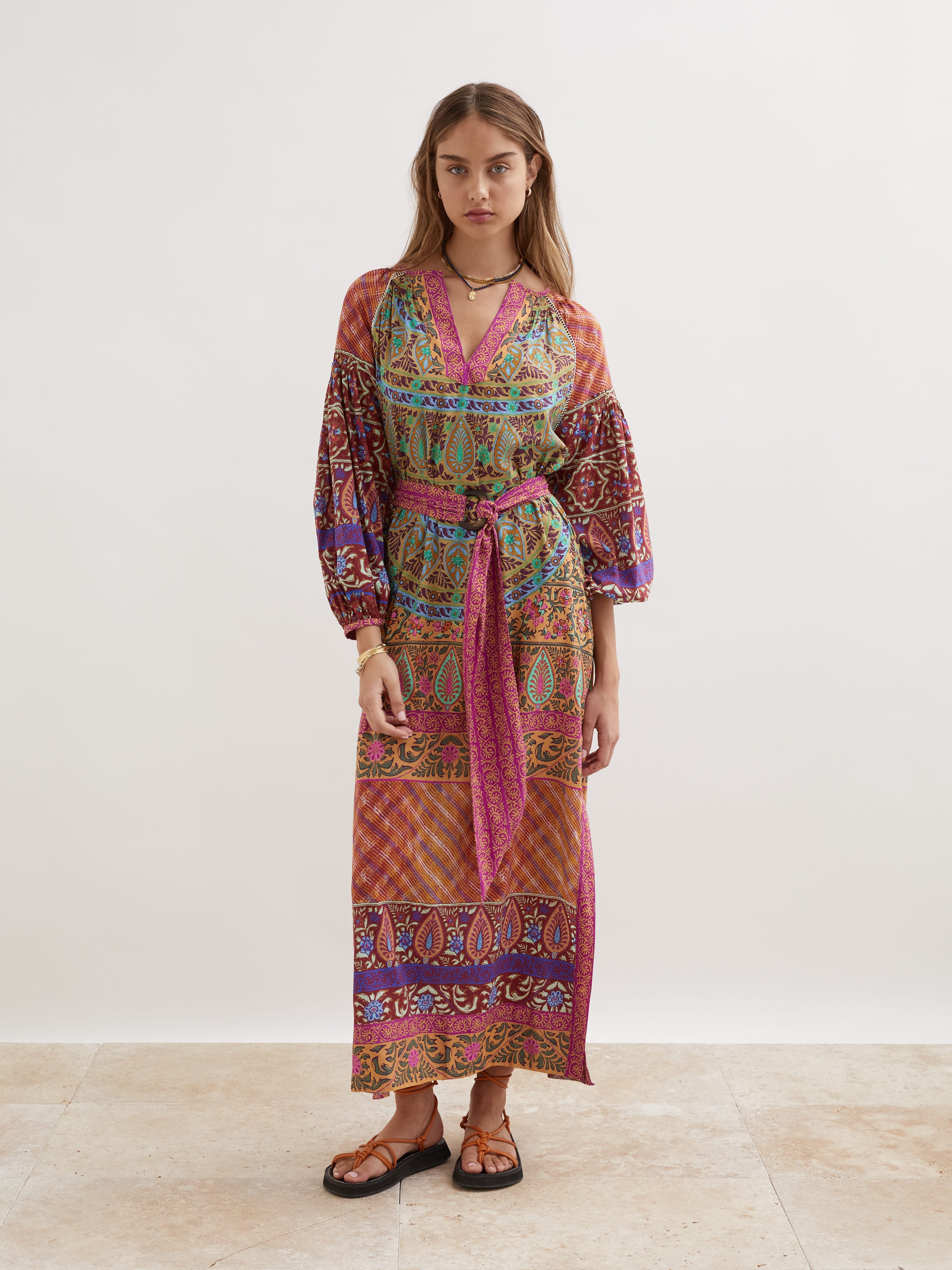 Es Canar Maxi Smock Dress