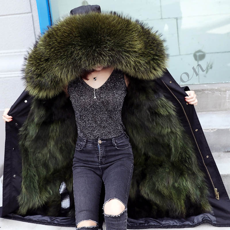 large fur hood jacket