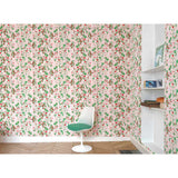 papier-peint little Cabari fraise fraise feuille fleurs chanbre enfant salon cuisine 