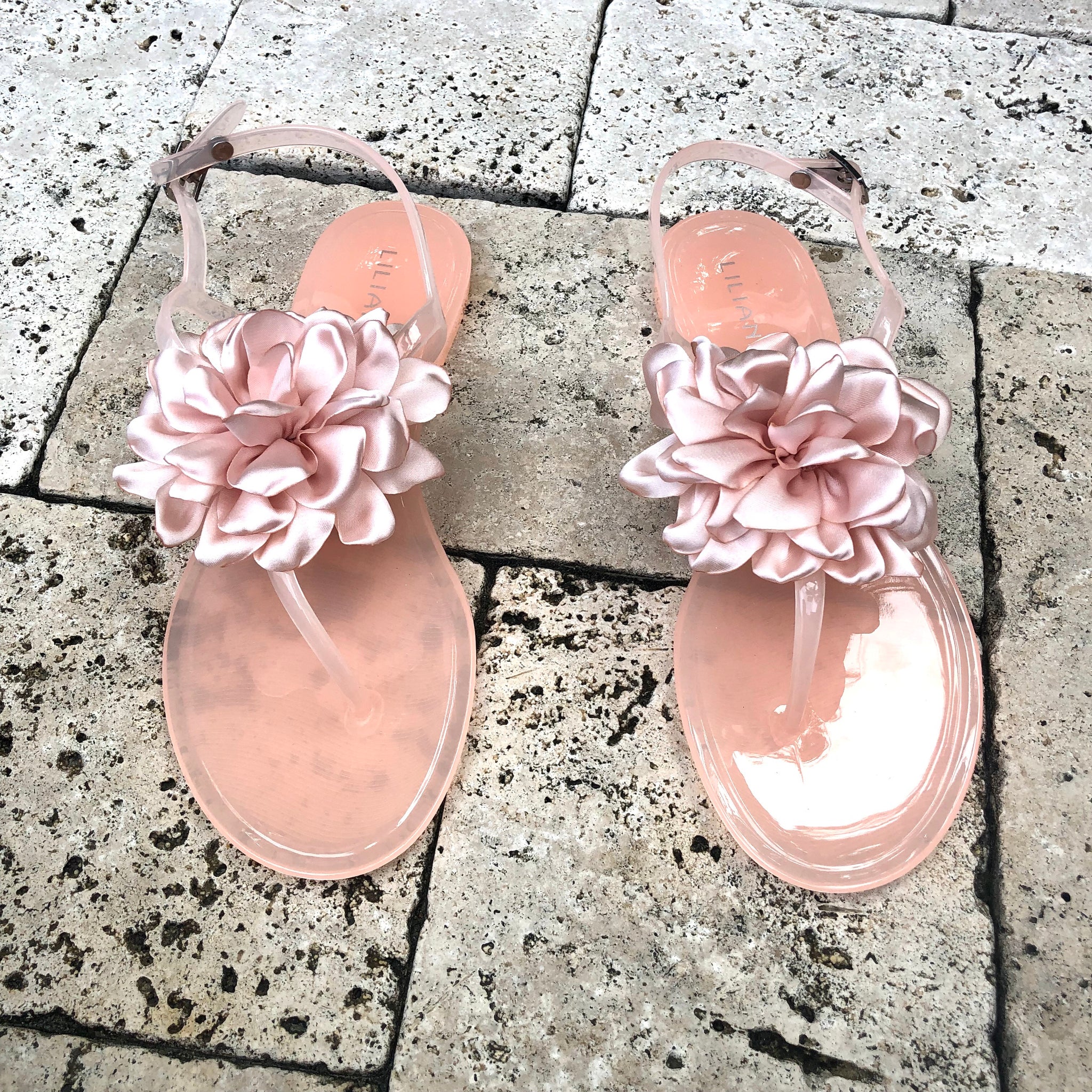 sandals blush pink