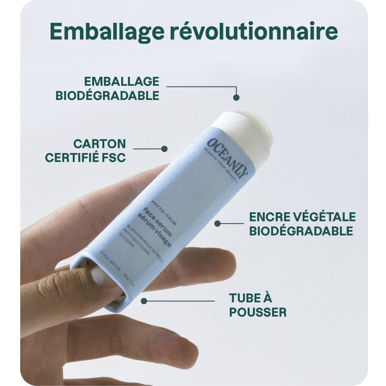 image expliquant l'emballage révolutionnaire sans plastique des soins de la peau ATTITUDE