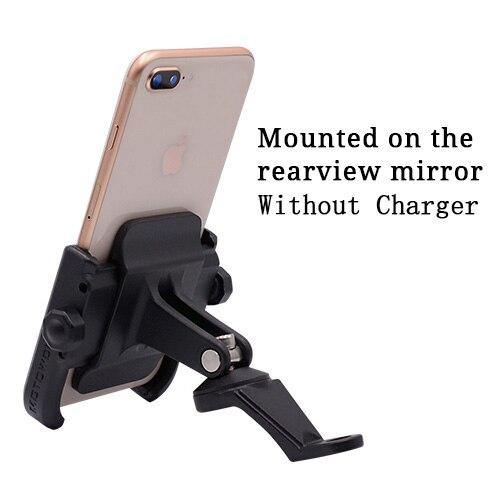 cell phone holder for motorcycle with charger