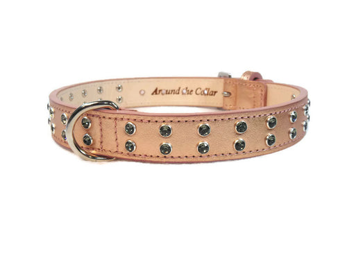 CHANEL Ribbon dog collar with nickel plated metal strand…