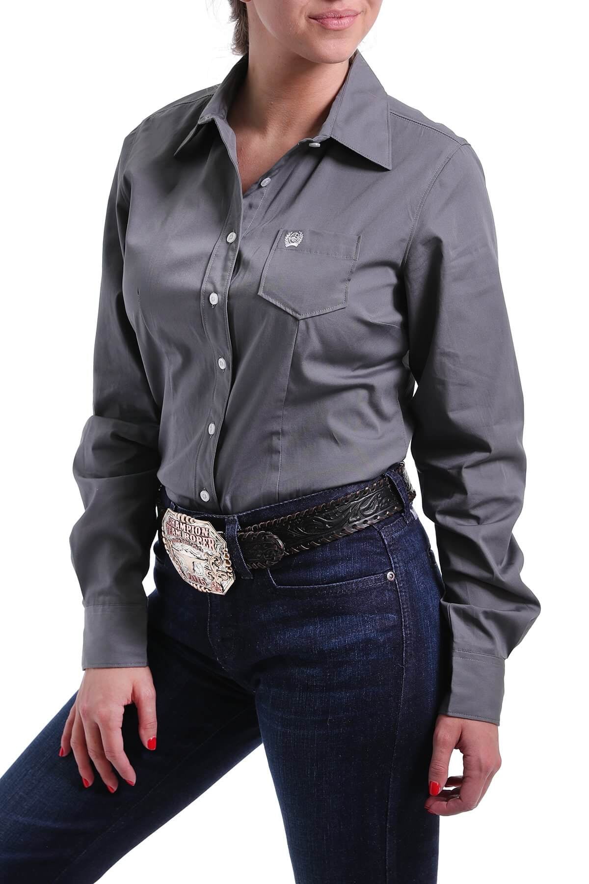 cinch grey shirt