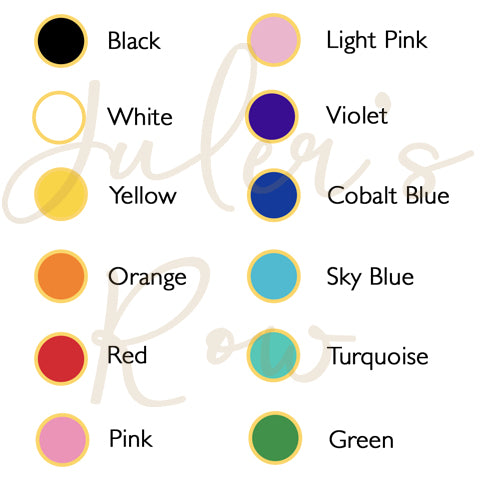 Juler's Row Enamel Color Chart