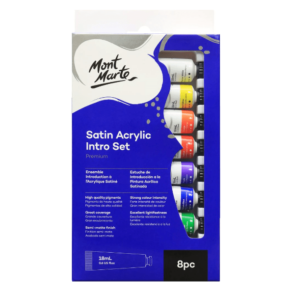 Mont Marte Satin Acrylic Paint 75ml Tube - Titanium White