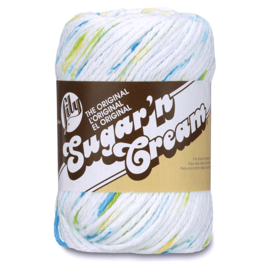 Lily Sugar'n Cream Yarn - Solids Super Size- Blueberry 4oz 4 Ply