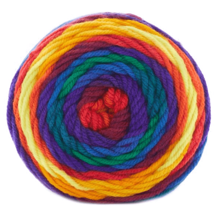 Lion Brand Yarn Ferris Wheel Vintage Carousel Self-Striping Cake Medium  Acrylic Multi-color Yarn 3 Pack 