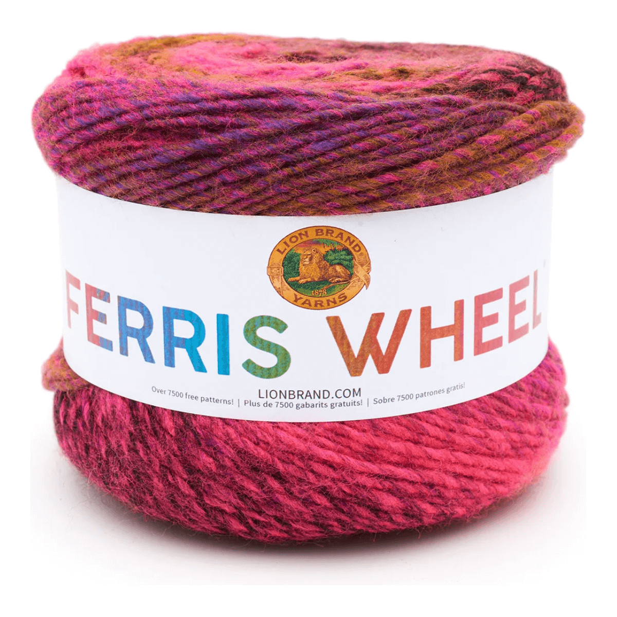 Lion Brand Scarfie Yarn - Claret/Oxford