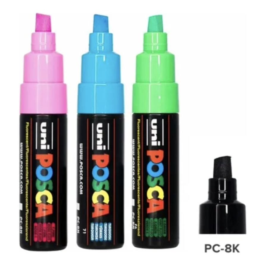 12 Pack: Uni POSCA PC-8K Broad Chisel Tip Paint Marker