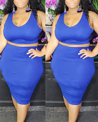 cute two piece sets plus size