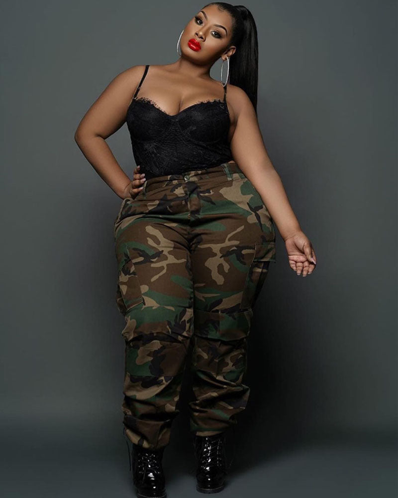 plus size camo pants