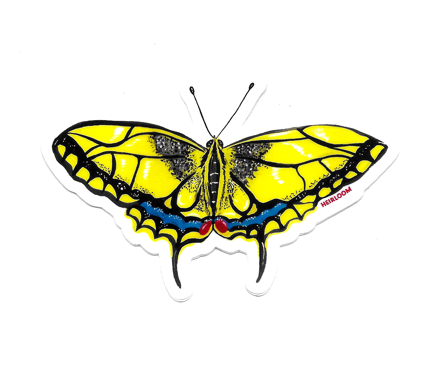 Download Yellow Swallowtail Butterfly Sticker | Art Decal ...