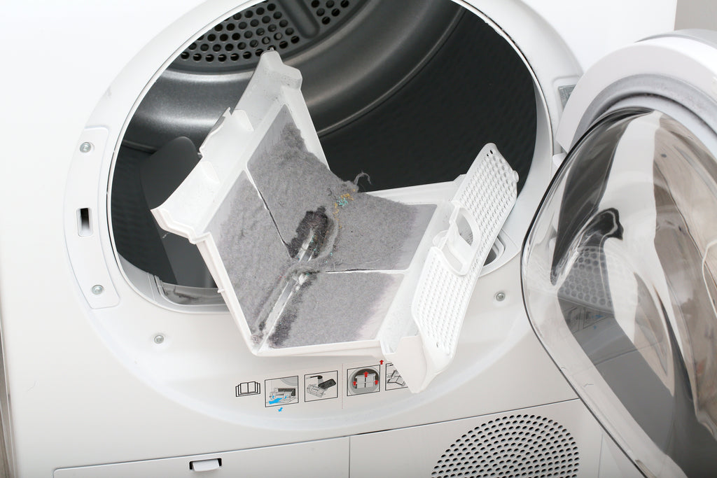 Lint in a laundry machine needs regular dryer vent cleaning. Schröder USA