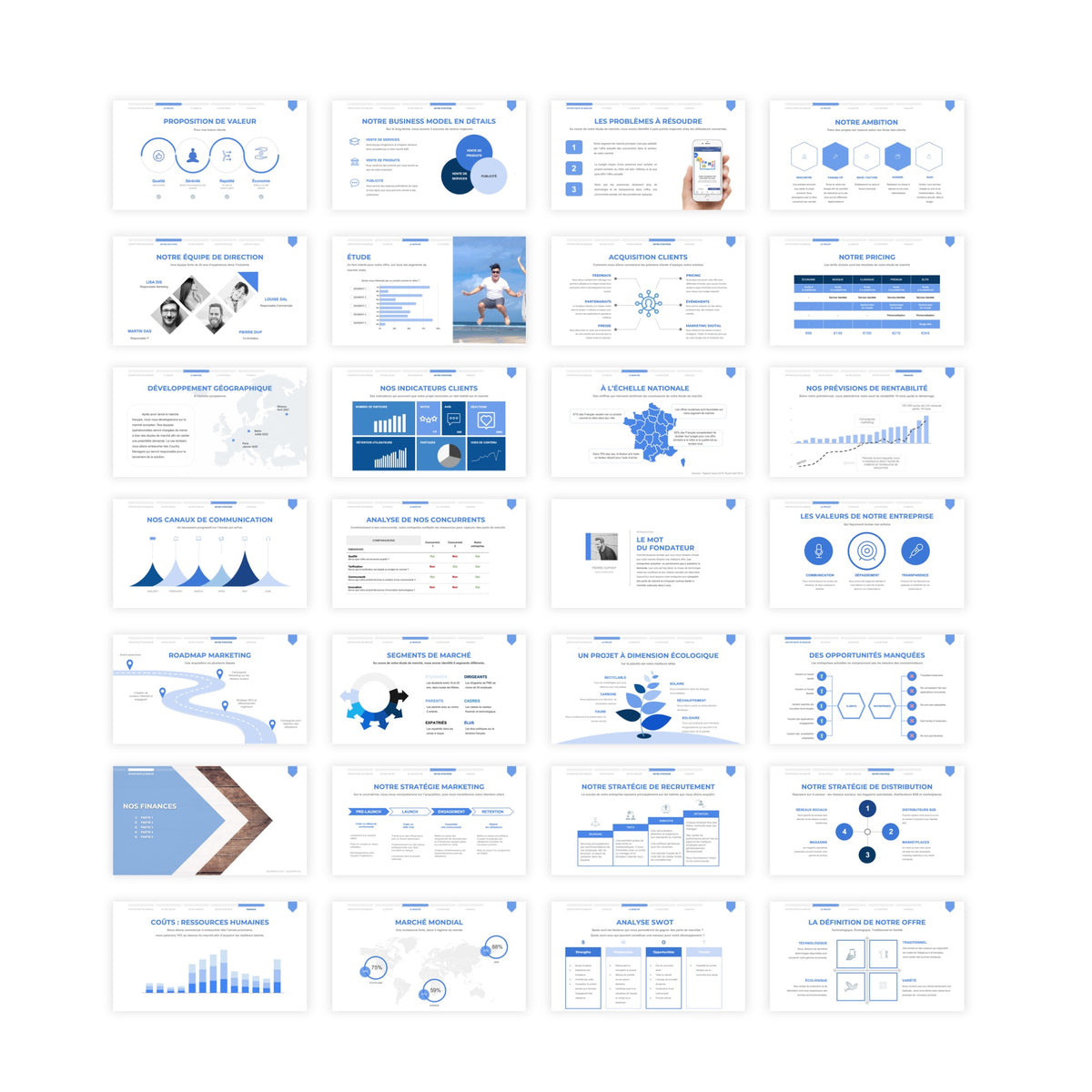 Téléchargez ce modèle vierge de Business Plan (Powerpoint)