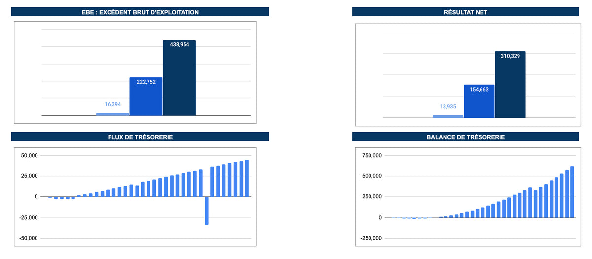 graphiques exemple gratuit prévisionnel financier