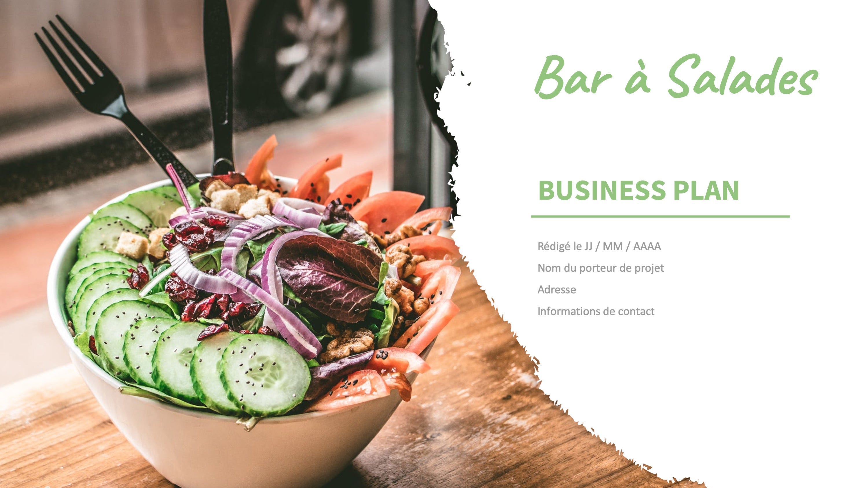 business plan bar a salade