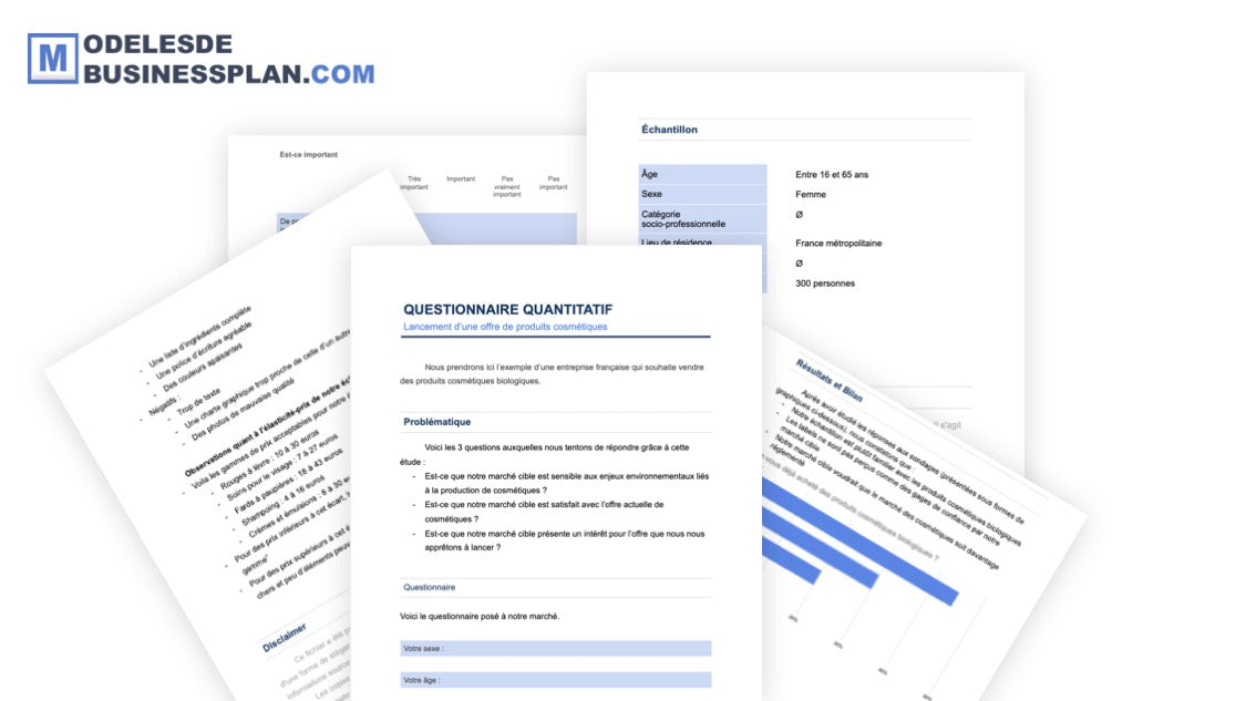 [Gratuit] Un exemple de questionnaire quantitatif rédigé