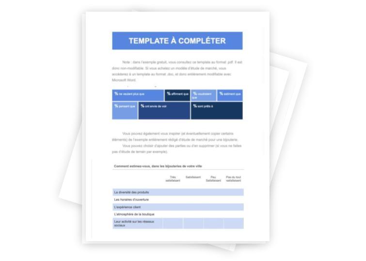 template d'étude de marché