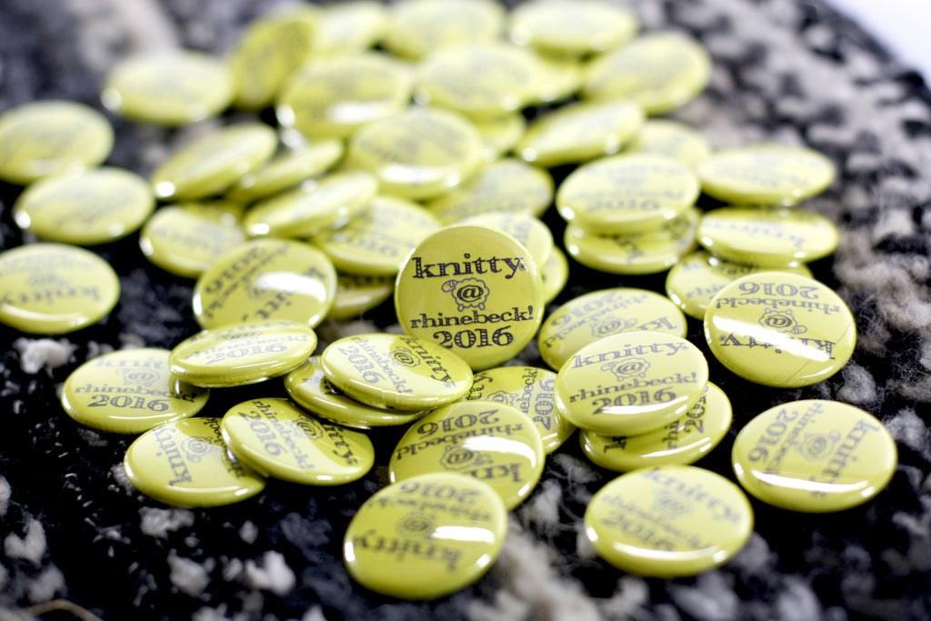 Promotional Buttons for Knitty Magazine by People Power Press