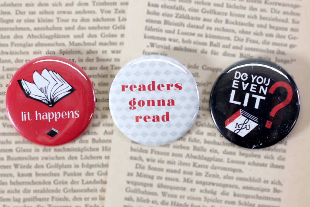 Custom 2" Pinback Buttons, All Lit Up, Literary Press Groupm Independent Canadian publishers, People Power Press, Custom Buttons, 