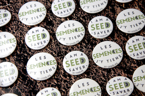 USC Seed Saver buttons by People Power Press