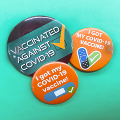 Vaccinated Button - Beat Covid-19