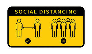 social distancing signage Covid-19