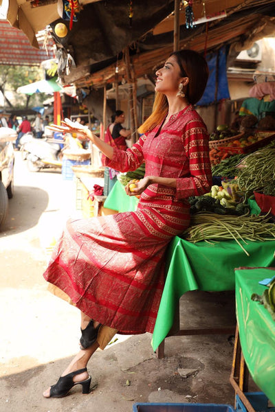 Red Ethnic Dresses for Women
