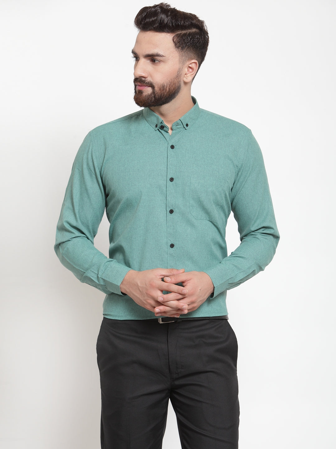 Buy online Mens Solids Formal Shirt from shirts for Men by Showoff for ₹800  at 68% off | 2024 Limeroad.com