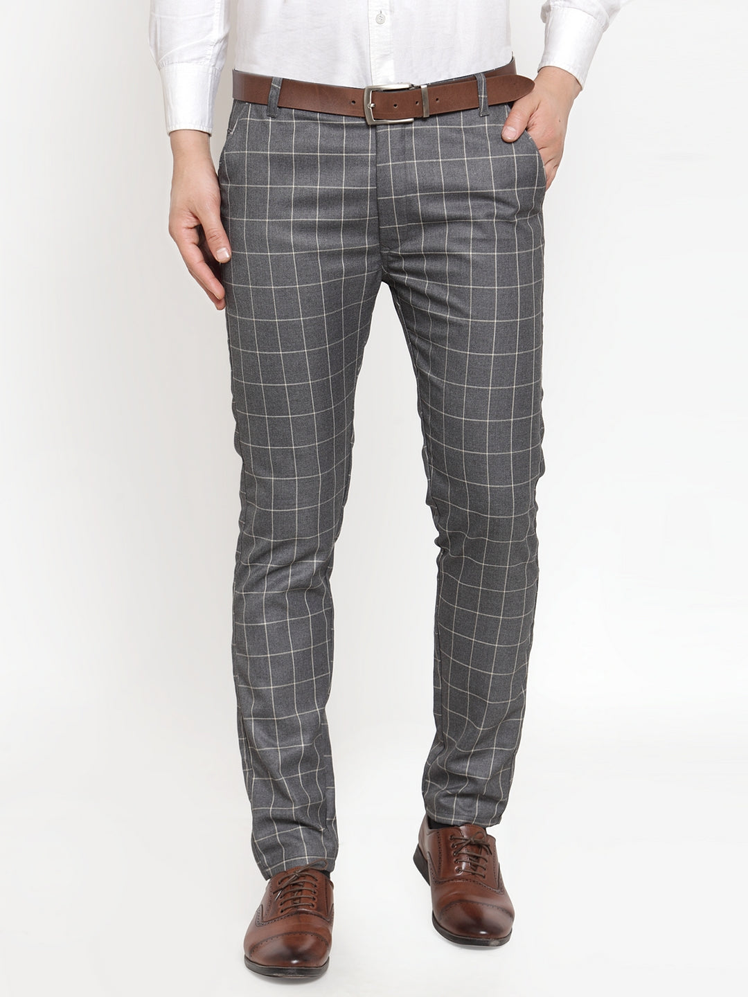 Slim fit checked suit trousers | Men's trousers | Pedro del Hierro